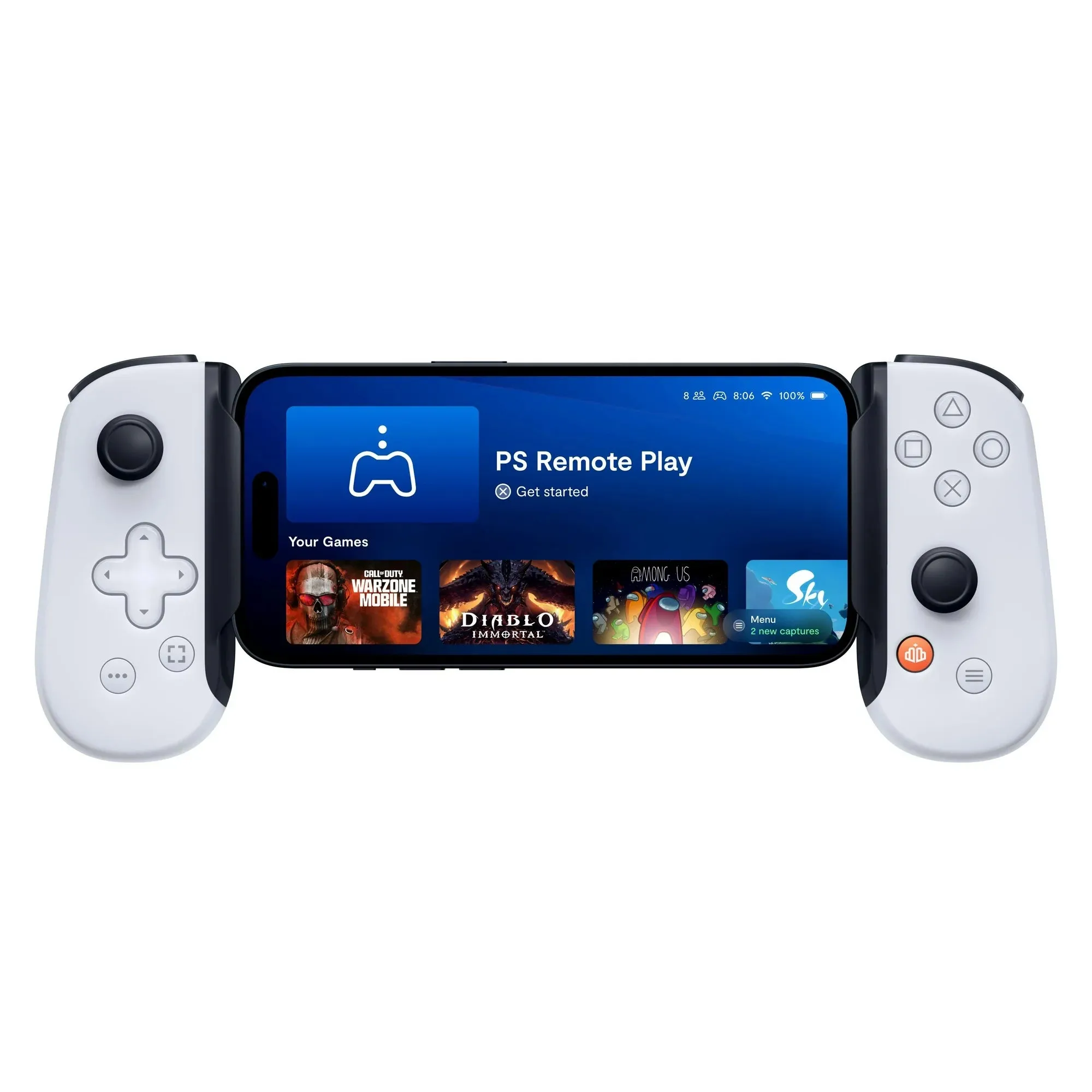 Backbone BB-51-P-WSW One PlayStation Edition (USB-C) - Mobile Gaming Controller, White