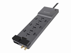 Belkin Home/Office - Surge protector - AC 120 V - 1800 Watt - output connectors: 12 - 10 ft cord - United States (pack of 3) BE112234-103PK