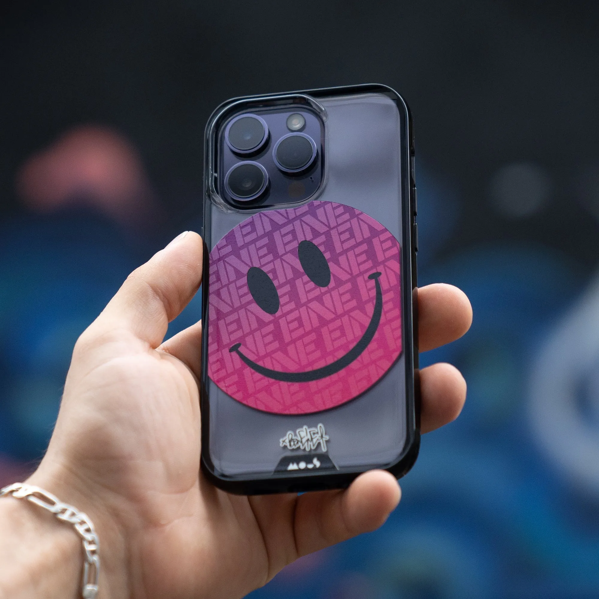 Ben Eine Pink Smiley MagSafe® Compatible Phone Case