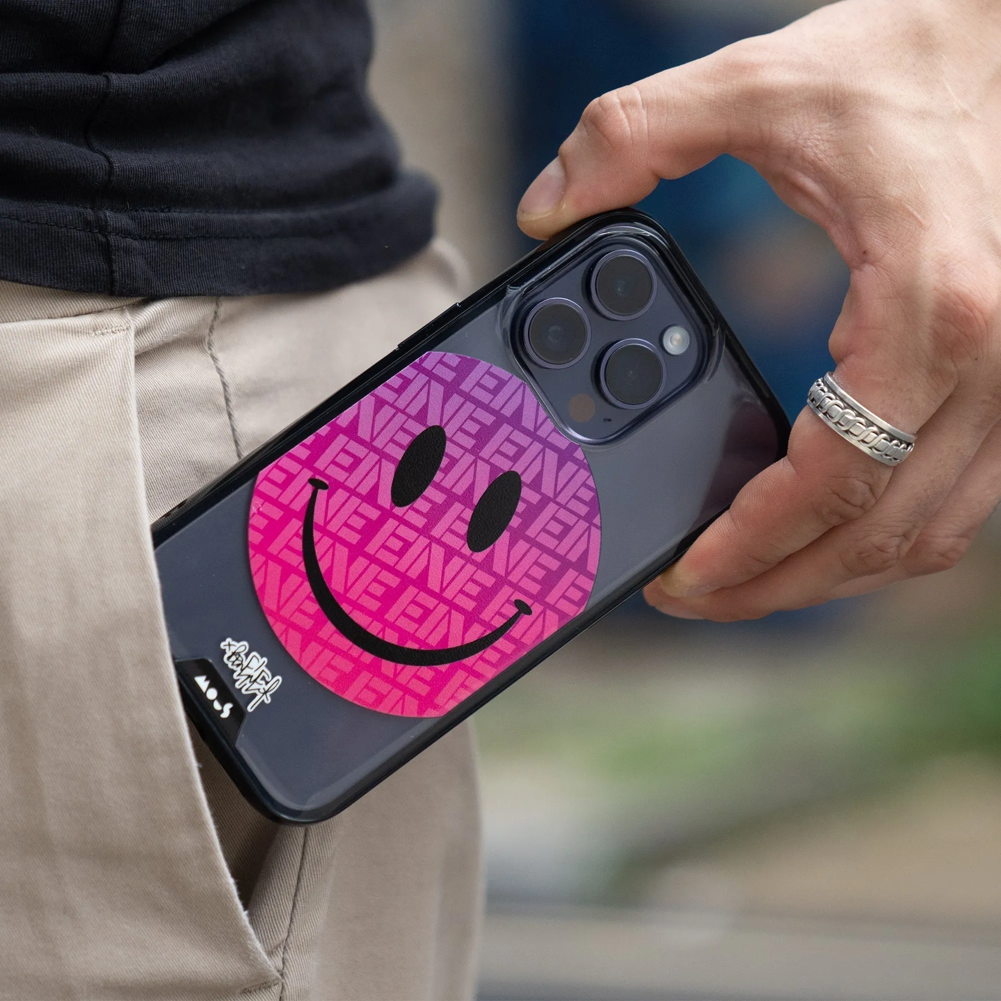 Ben Eine Pink Smiley MagSafe® Compatible Phone Case