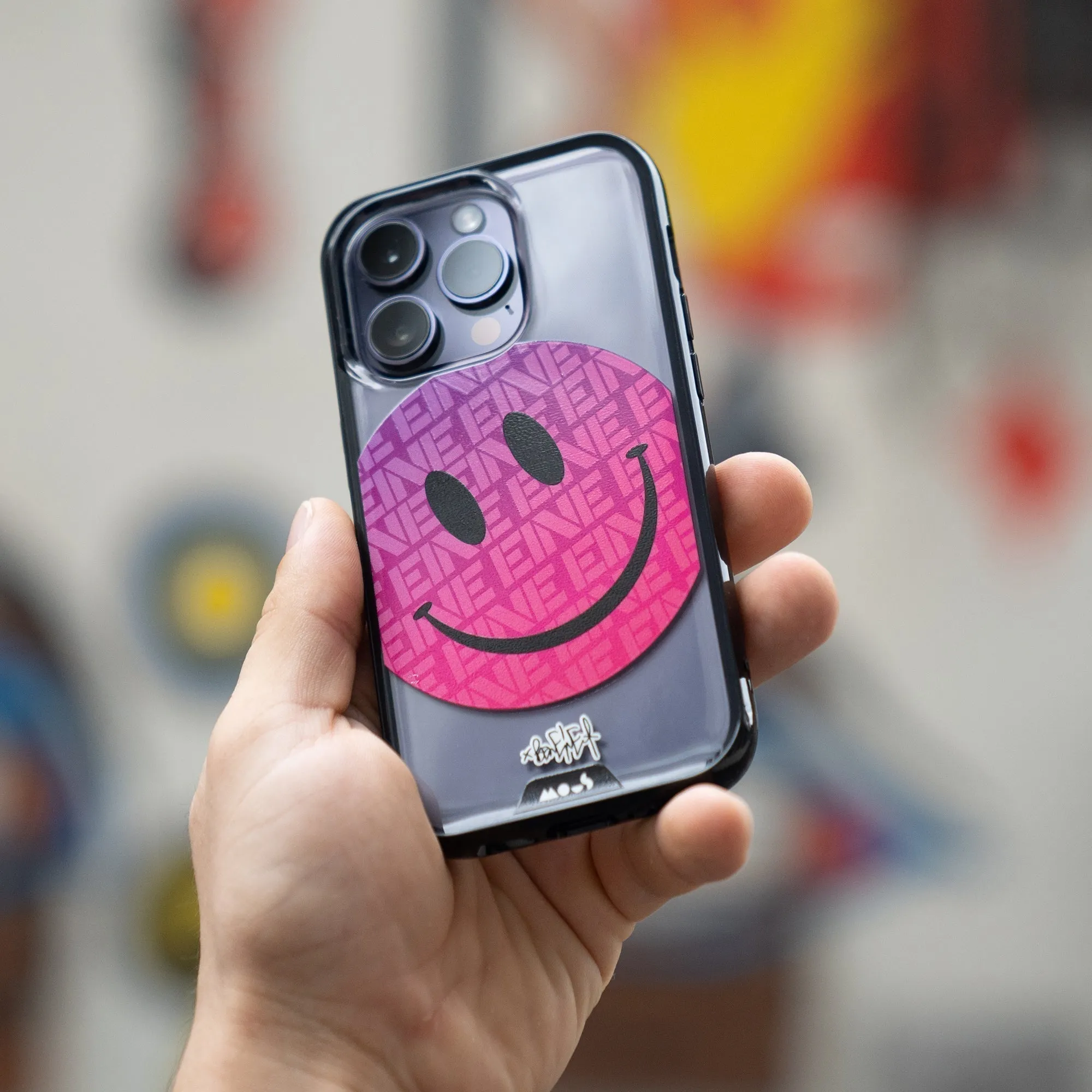 Ben Eine Pink Smiley MagSafe® Compatible Phone Case