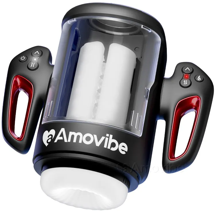 BlowStation - Rubbing Masturbator with Vibration, Warming Function & Phone Mount