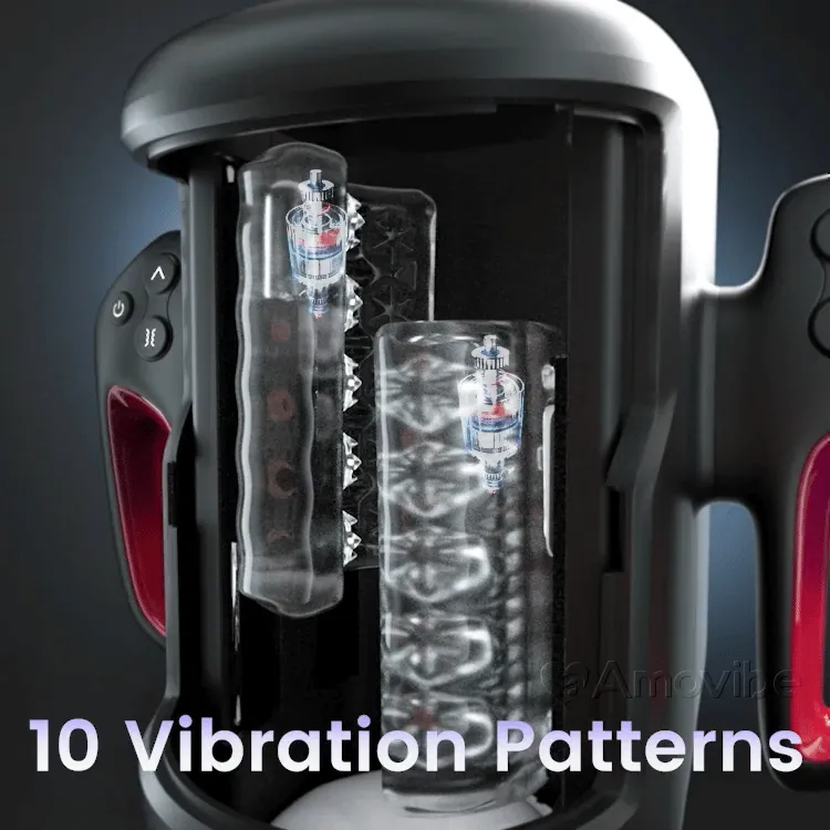 BlowStation - Rubbing Masturbator with Vibration, Warming Function & Phone Mount