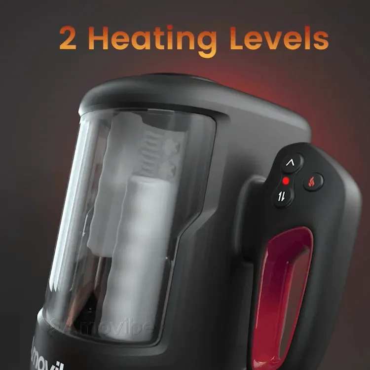 BlowStation - Rubbing Masturbator with Vibration, Warming Function & Phone Mount