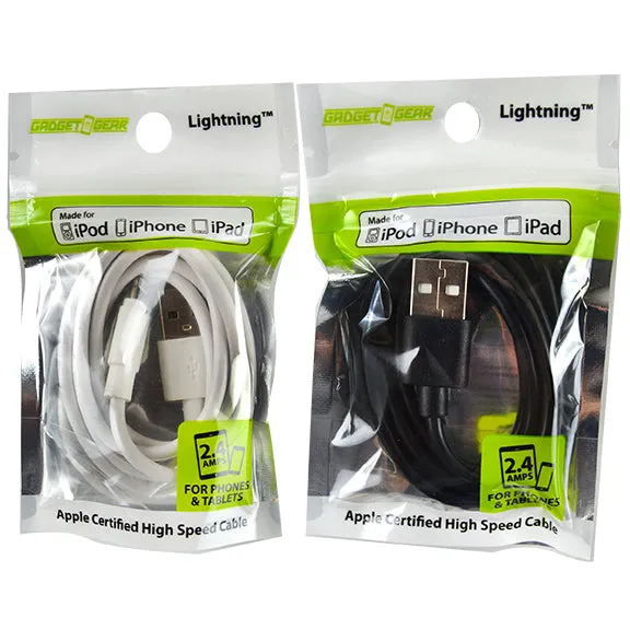 Charging Cable USB to Lightning 3FT - 6 Pieces Per Pack 22325