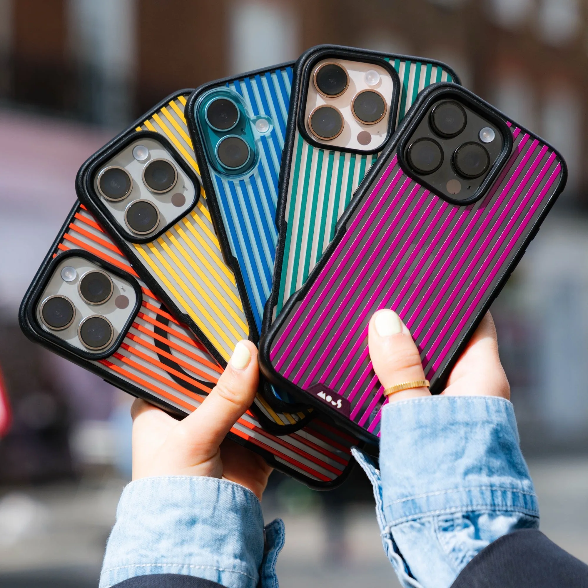 Evergreen Protective Phone Case - Clarity MagSafe x Pinstripe