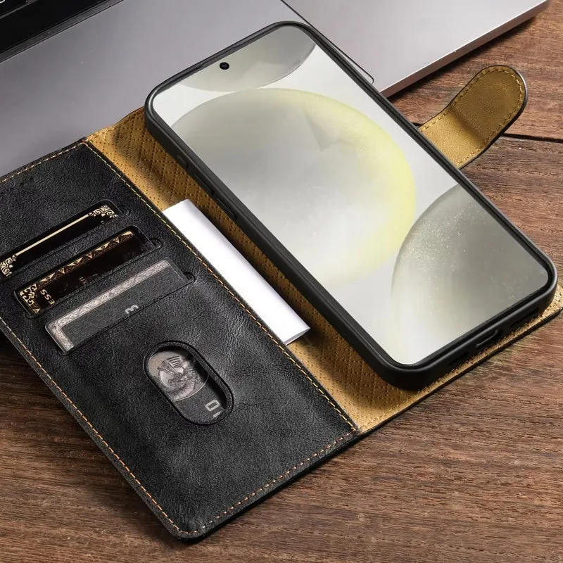 For Samsung Galaxy S21  5G GUSSIM Business Style Horizontal Flip Leather Case with Holder