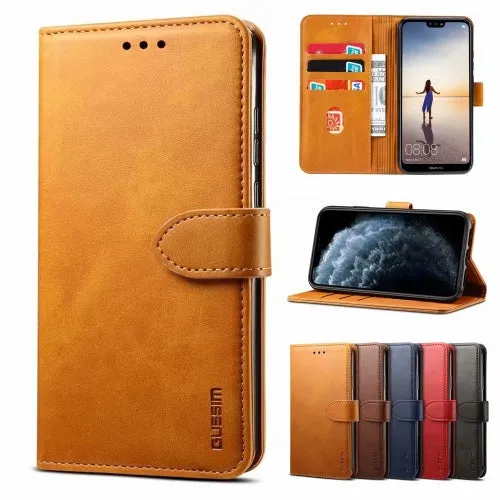 For Samsung Galaxy S21  5G GUSSIM Business Style Horizontal Flip Leather Case with Holder
