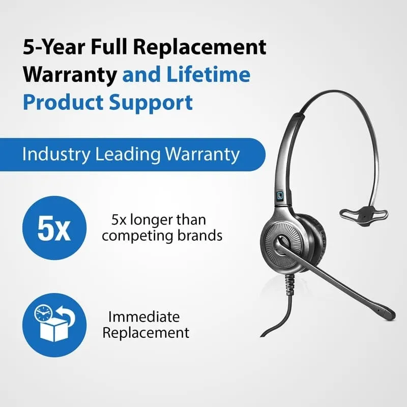 Leitner LH240 Corded Headset for Avaya Phones