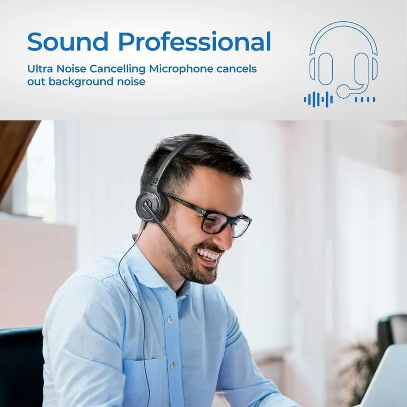 Leitner LH240 Corded Headset for Avaya Phones