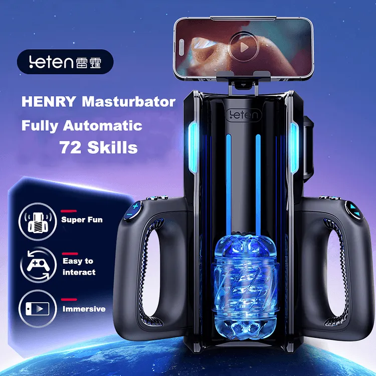 Leten Rocket Launcher Masturbator Male Masturbation Machine With Phone Holder