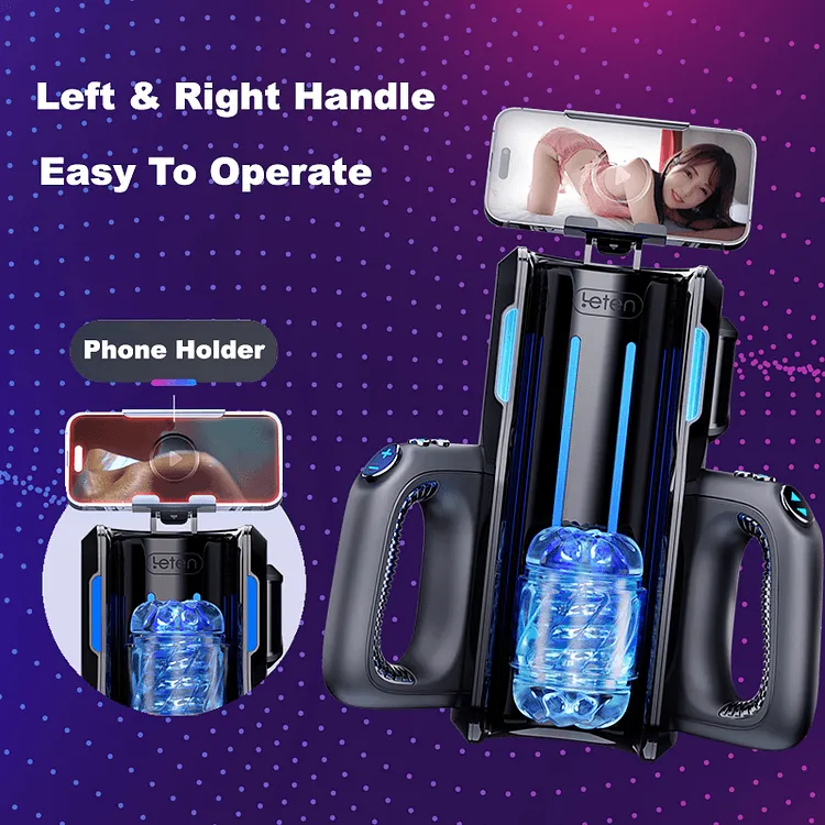 Leten Rocket Launcher Masturbator Male Masturbation Machine With Phone Holder