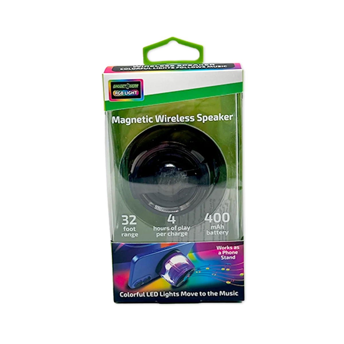 Magnetic Wireless Speaker Stand with LED Lights - 6 Pieces Per Retail Ready Display 25684