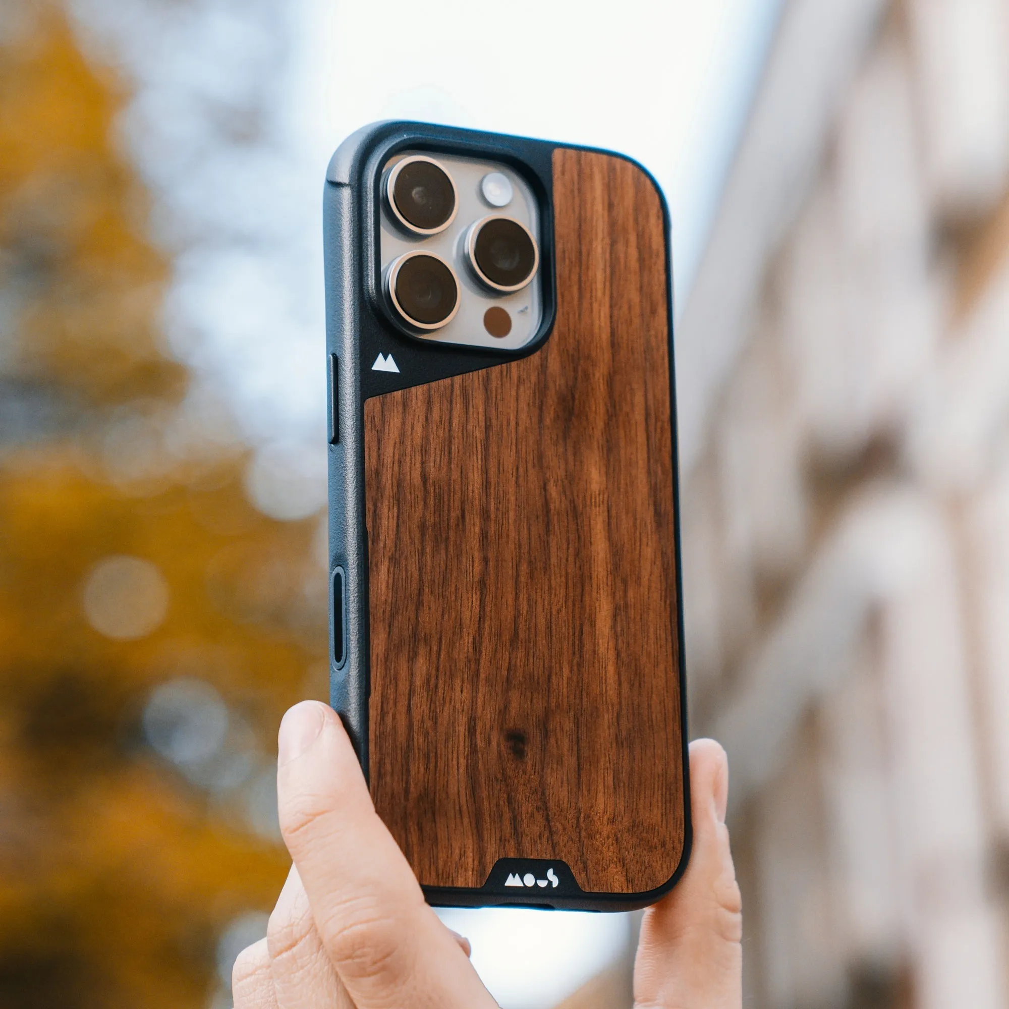 MagSafe® Compatible Walnut Phone Case with Camera Control Button