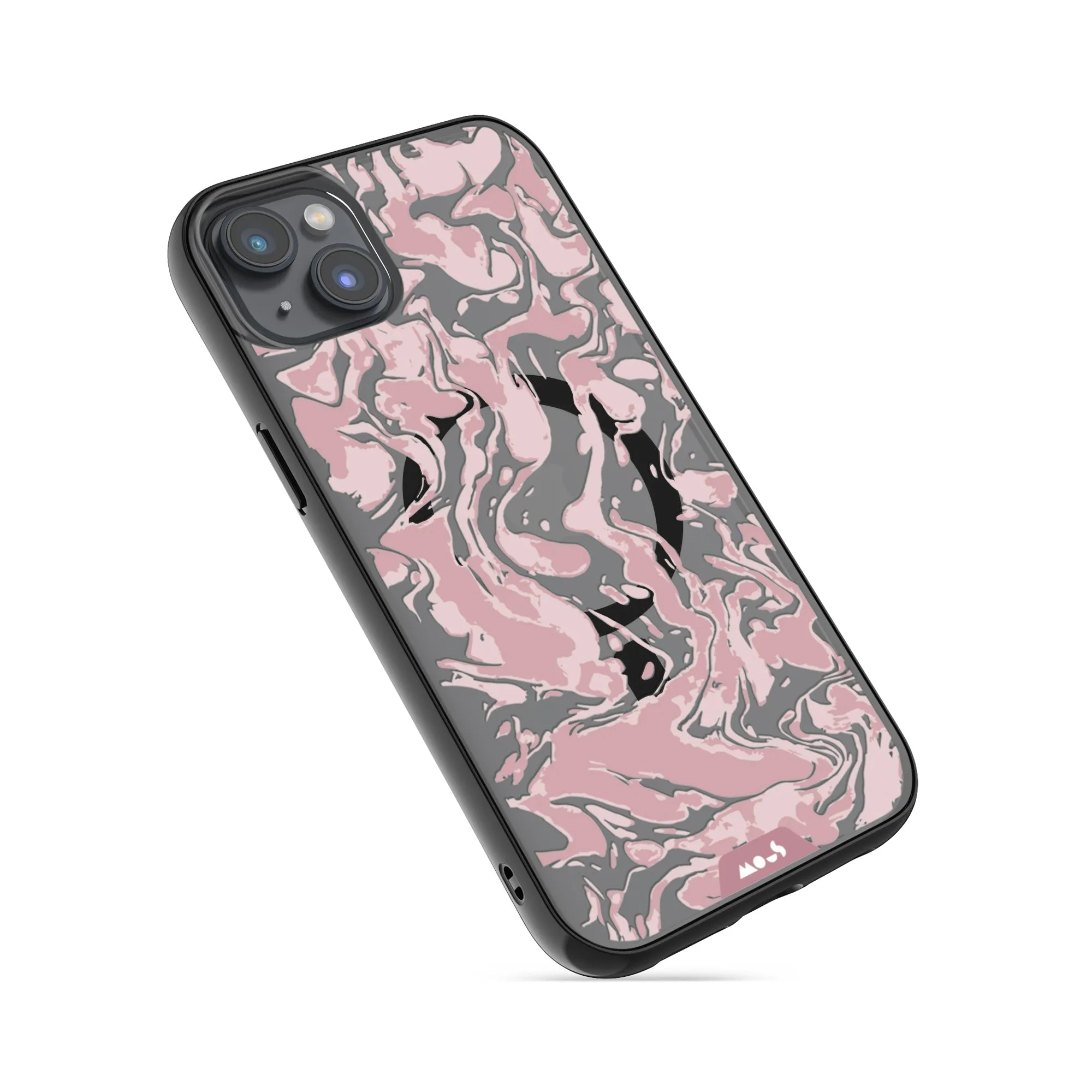 Marbled Dusky Pink MagSafe® Compatible Phone Case