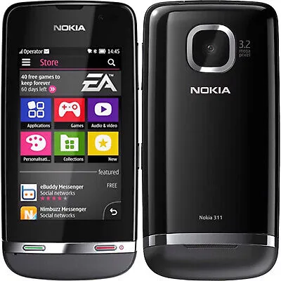 Nokia Asha 311 SIM Free Mobile Cell-Phone - Grey