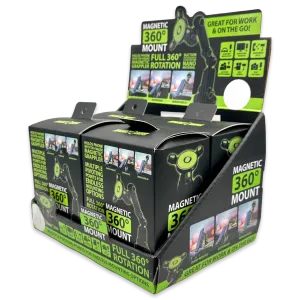Phone Mount with Magnetic Mount and Suction Cup Base - 4 Pieces Per Retail Ready Display 21953