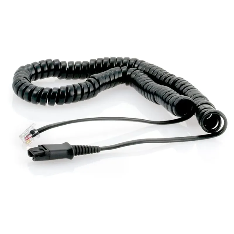Plantronics Coiled Cord QD to Male Modular