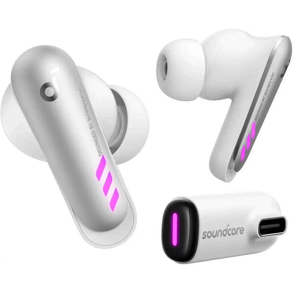 Soundcore by Anker A3850Z21 VR P10 True Bluetooth and Wireless Gaming Earbuds for Quest 2 - White
