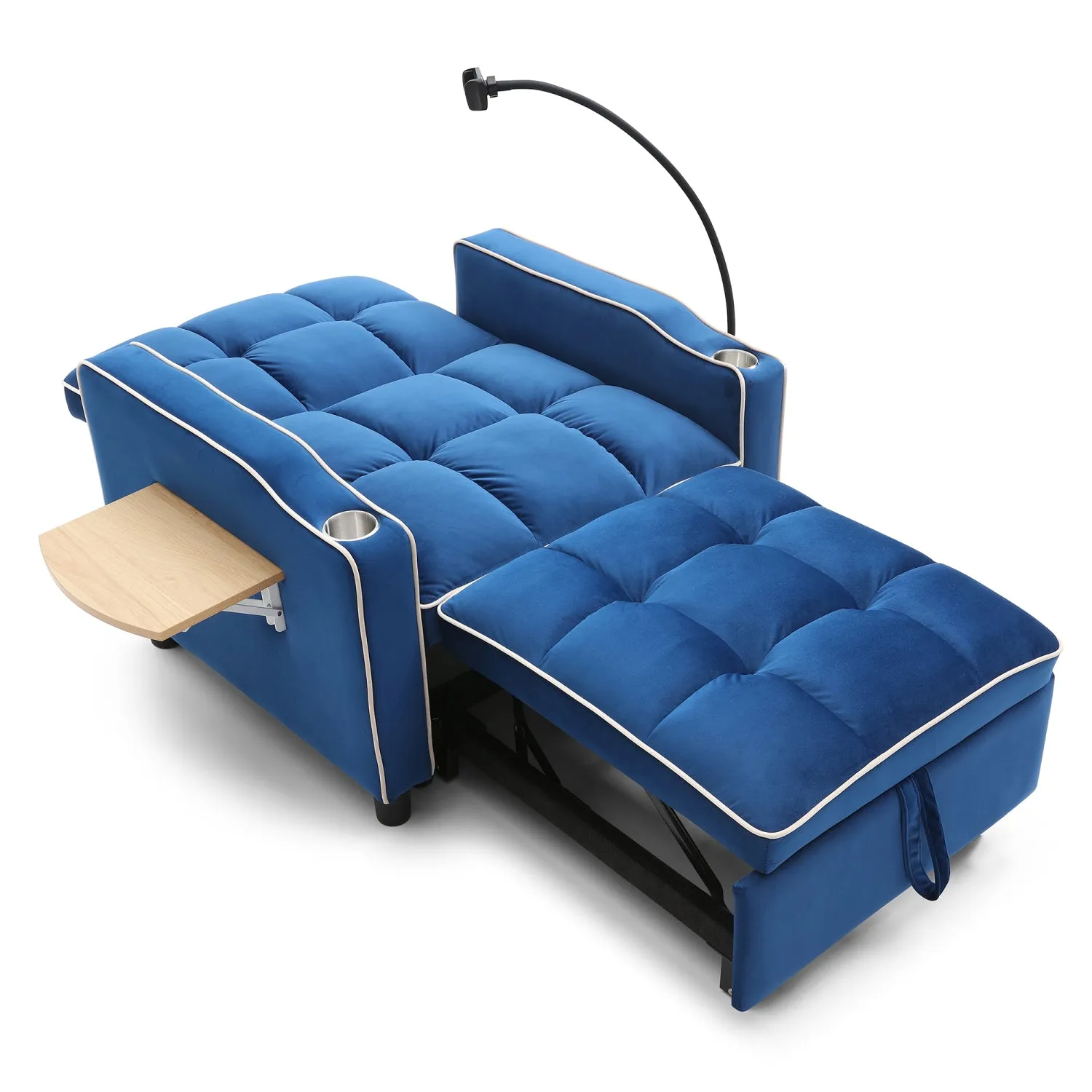 Streamdale 3-in-1 Convertible Sofa Bed Sleeper Chair (Blue)