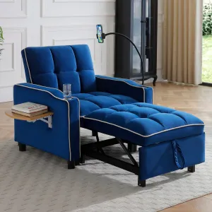 Streamdale 3-in-1 Convertible Sofa Bed Sleeper Chair (Blue)