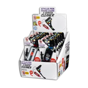Stylus with Audio Port Attachment Pen - 12 Pieces Per Retail Ready Display 29582