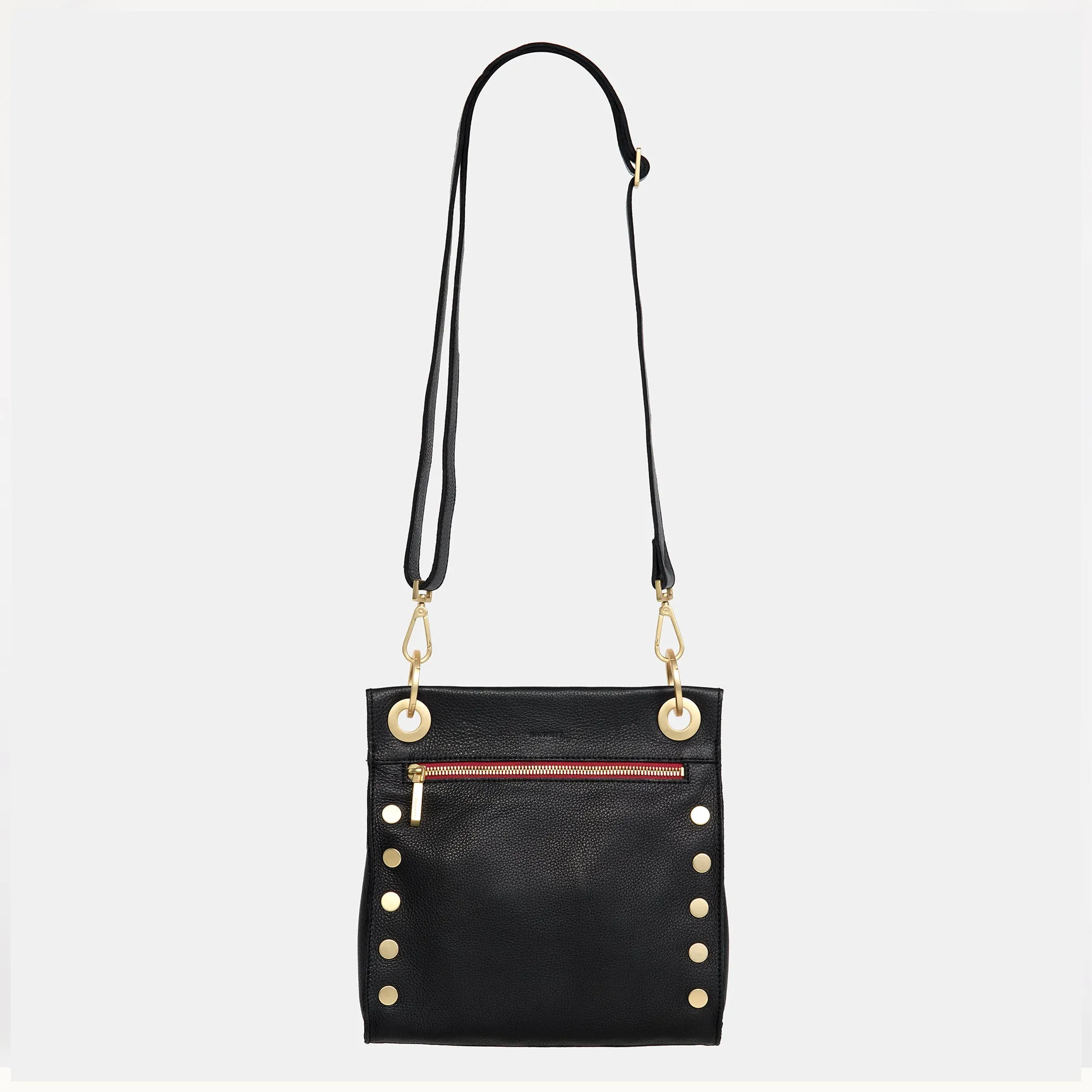 Tony | Black/Brushed Gold Red Zip | Med