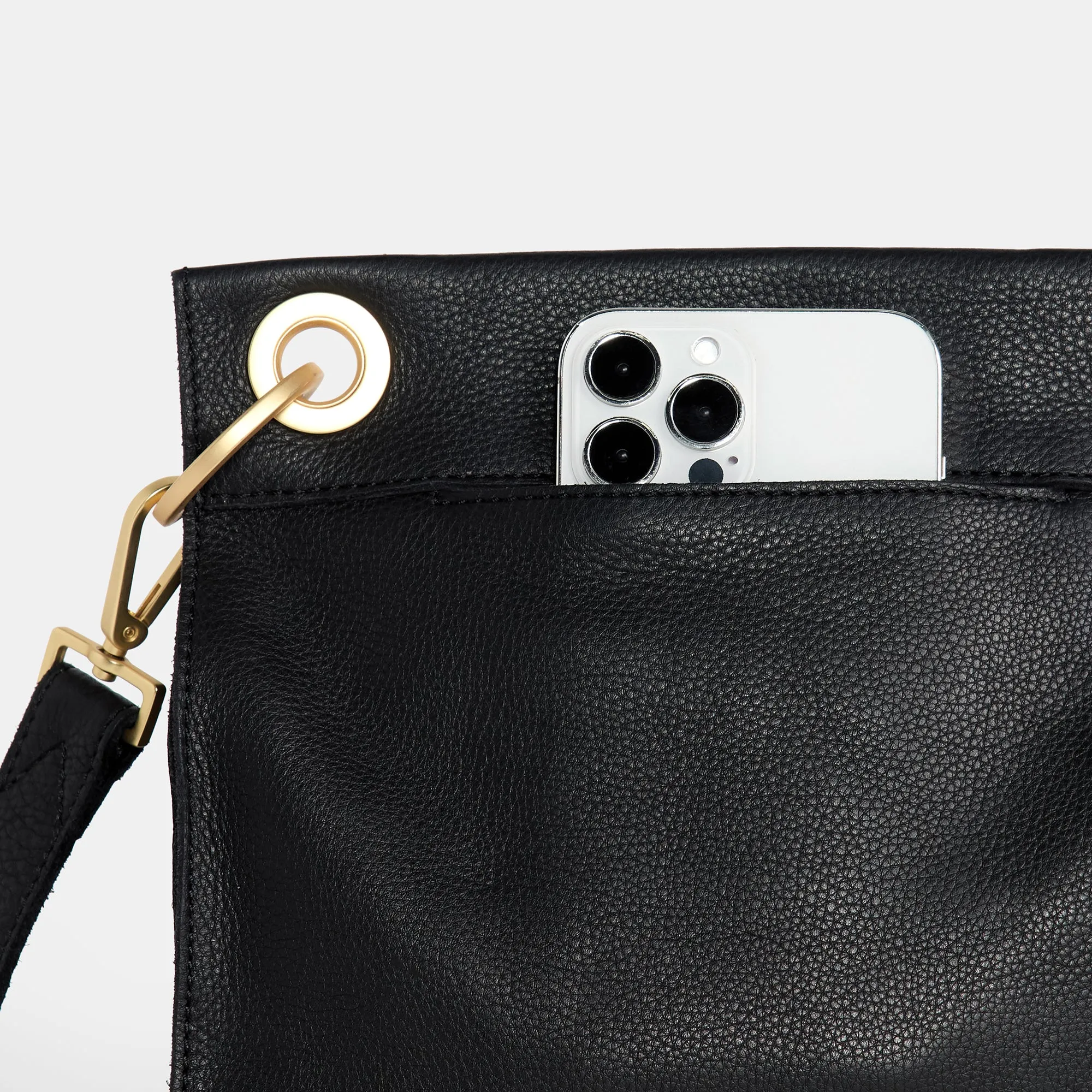 Tony | Black/Brushed Gold Red Zip | Med