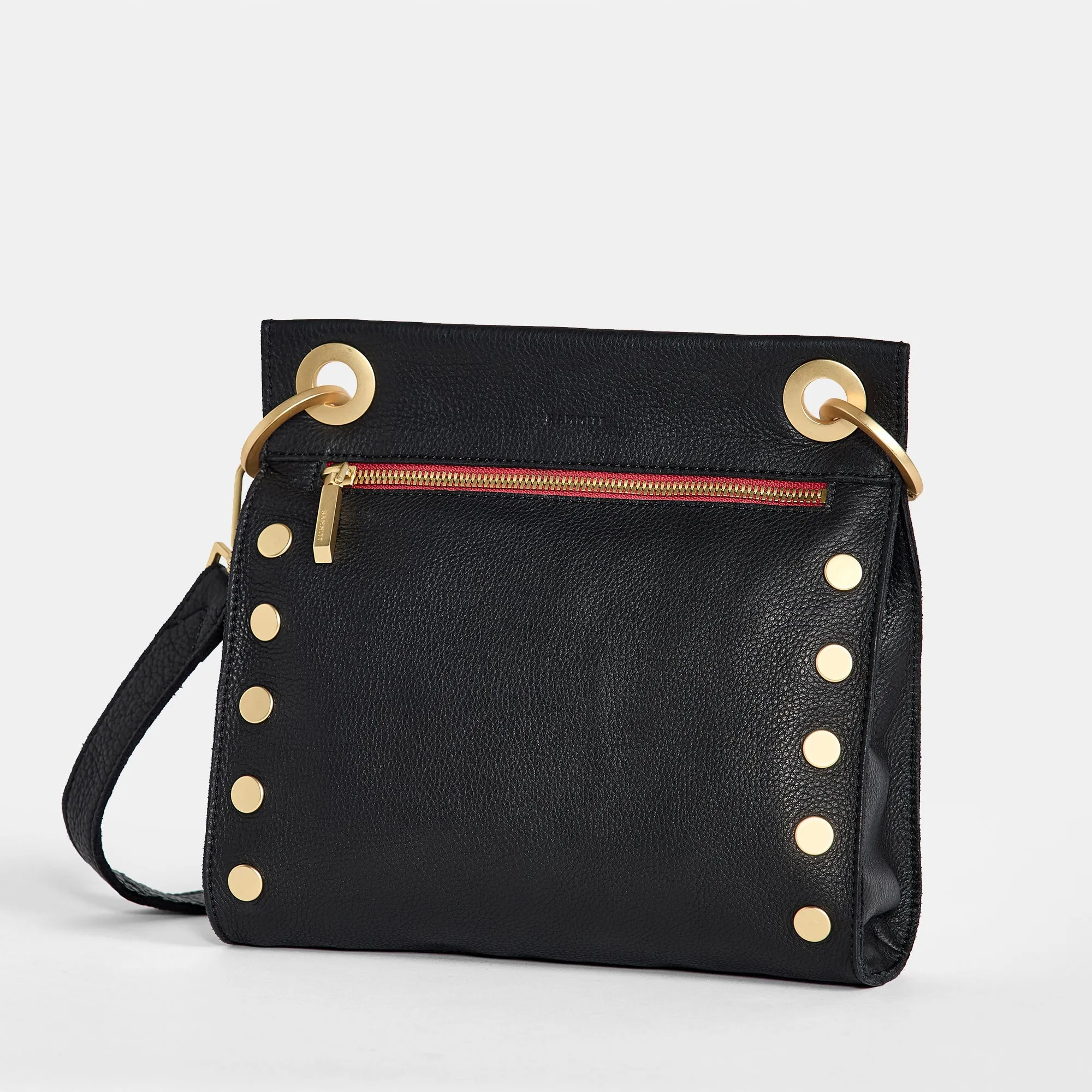 Tony | Black/Brushed Gold Red Zip | Med